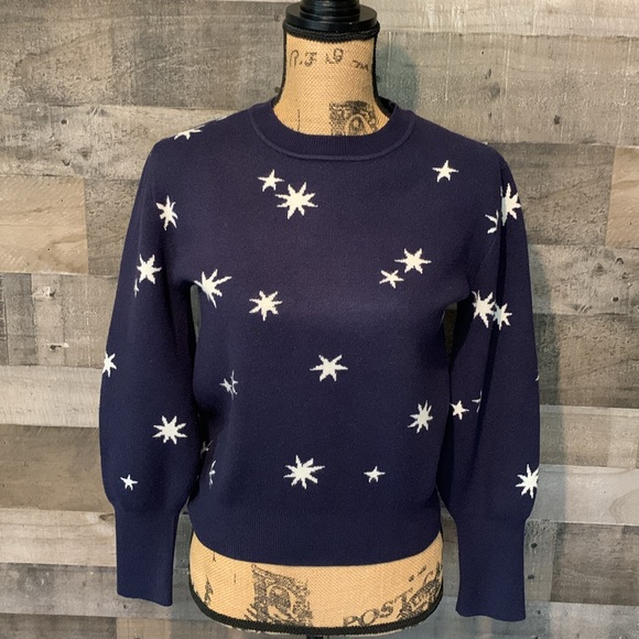 Free Assembly Navy Blue Star Sweater - Picture 16 of 16